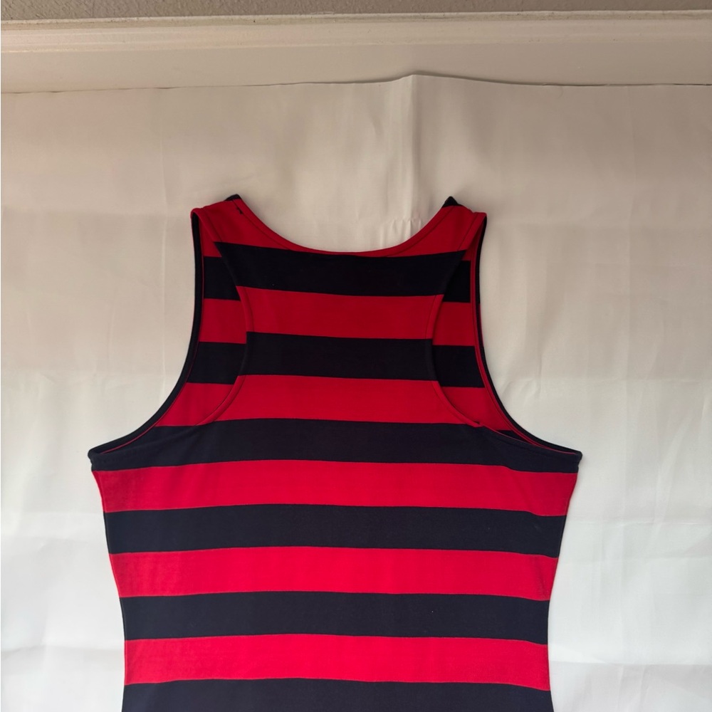 NWT, A NEW DAY Striped Sleeveless Dress - Red and Navy Blue Size X-Small Women - Picture 11 of 14